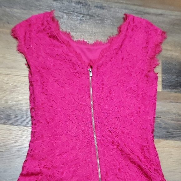 Diane Von Furstenberg Pink Lace Mini Dress - Picture 7 of 12